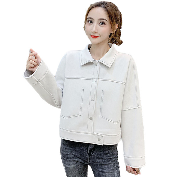 Modern női kabát három színben, gombokkal - rövid modell