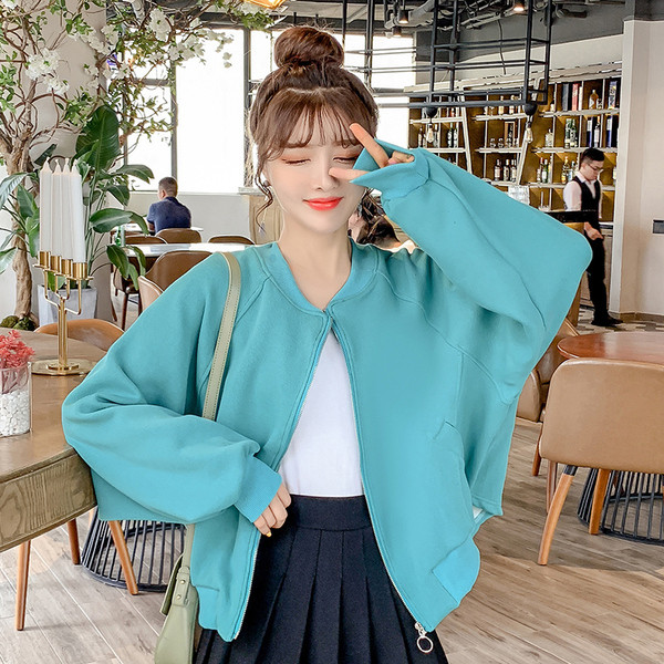 Női modern hosszú pulóver három színben, cipzárral