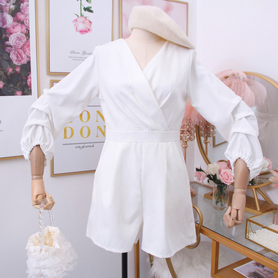 Salopeta de dama moderna cu decolteu spitz in mai multe culori