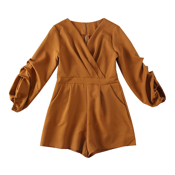 Salopeta de dama moderna cu decolteu spitz in mai multe culori