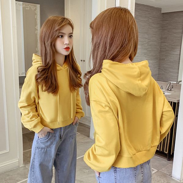 Lezser női rövid blúz kapucnis három színben