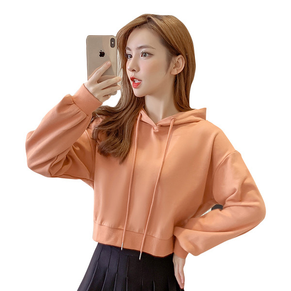 Lezser női rövid blúz kapucnis három színben