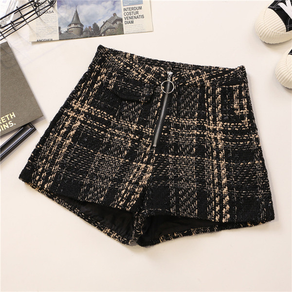 Női rövidnadrág négy színben, cipzárral, magas derékkal