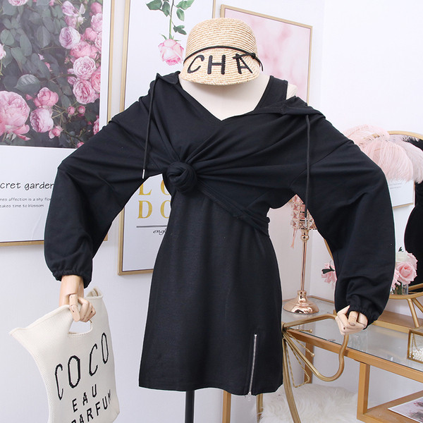 Modern női ruha + kapucnis blúz több színben