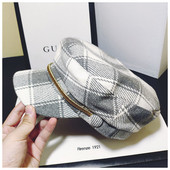 Kockás női sapka napellenzővel több színben