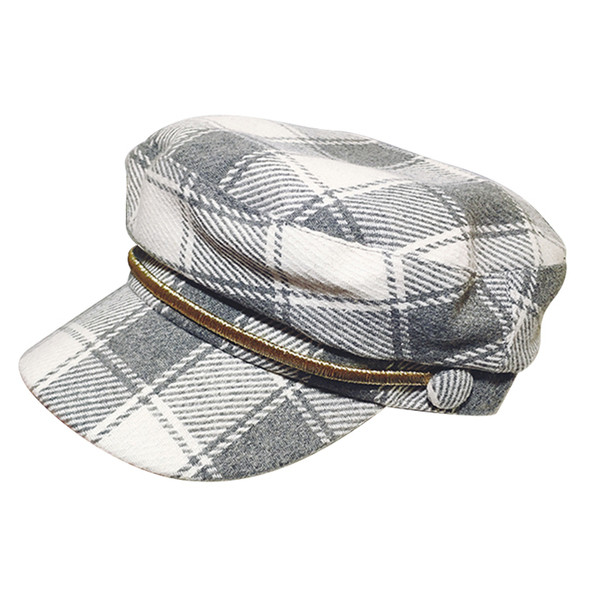 Kockás női sapka napellenzővel több színben