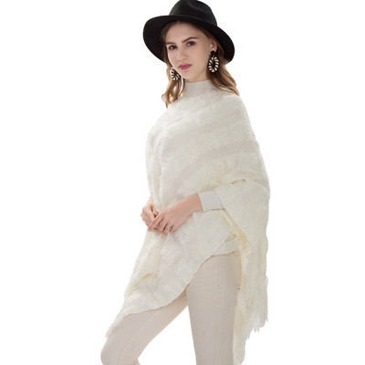 Modern női poncsó rojtokkal, öt színben