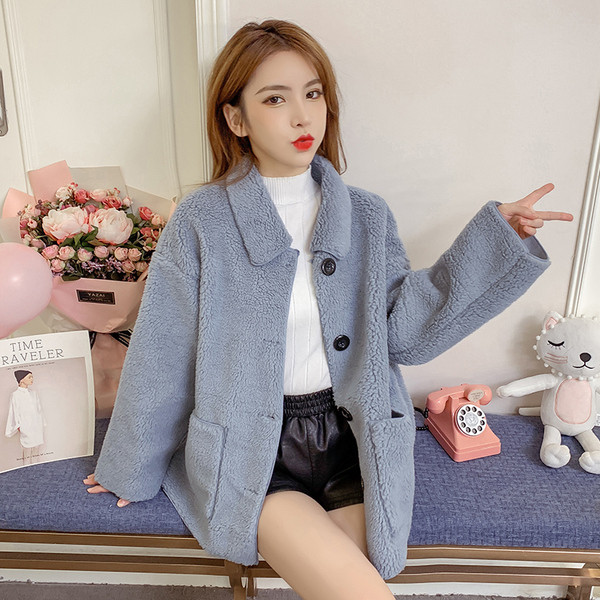 Női modern puha kabát több színben gombokkal