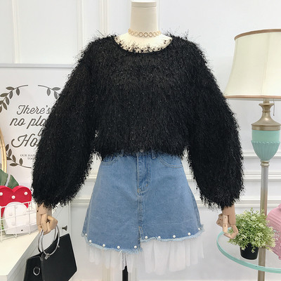 Μοντέρνο γυναικείο πουλόβερ με μακρύ μανίκι με O-λαιμόκοψη - Πολλά χρώματα