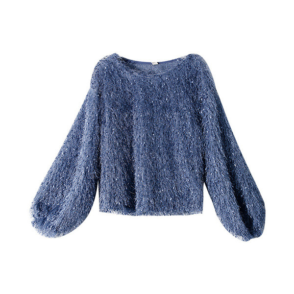 Μοντέρνο γυναικείο πουλόβερ με μακρύ μανίκι με O-λαιμόκοψη - Πολλά χρώματα