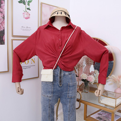 Modern női ing klasszikus gallérral és gombokkal - többféle színben