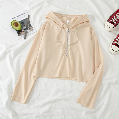 Női alkalmi pulóver kapucnival és cipzárral több színben