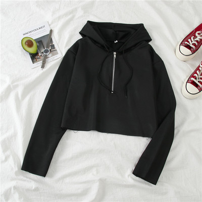 Női alkalmi pulóver kapucnival és cipzárral több színben