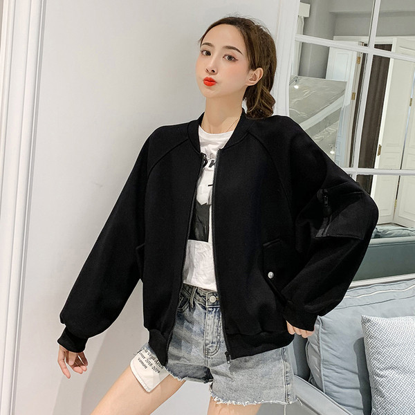 Női alkalmi pulóver négy színben cipzárral és oldalzsebekkel