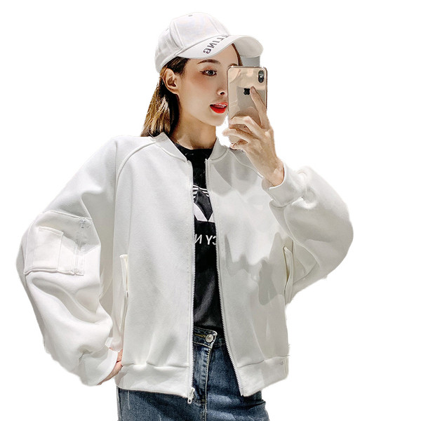 Női alkalmi pulóver négy színben cipzárral és oldalzsebekkel