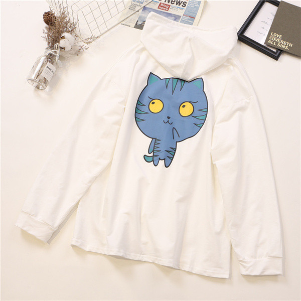 Bluza de dama in patru culori cu gluga si aplicatie