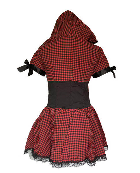 Costum de scenă pentru femei cu pălărie roșie în roșu