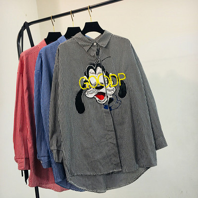 Női alkalmi ing - hosszú modell színes emblémával