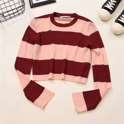 Γυναικεία μπλούζα σε τέσσερα χρώματα με μακρύ μανίκι και λαιμόκοψη O