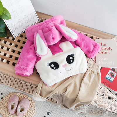 Μοντέρνο παιδικό μπουφάν για κορίτσια με τρισδιάστατο στοιχείο - πολλά χρώματα