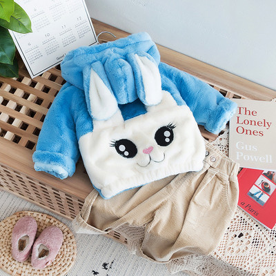 Μοντέρνο παιδικό μπουφάν για κορίτσια με τρισδιάστατο στοιχείο - πολλά χρώματα