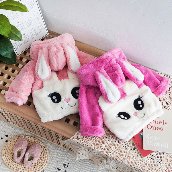 Μοντέρνο παιδικό μπουφάν για κορίτσια με τρισδιάστατο στοιχείο - πολλά χρώματα