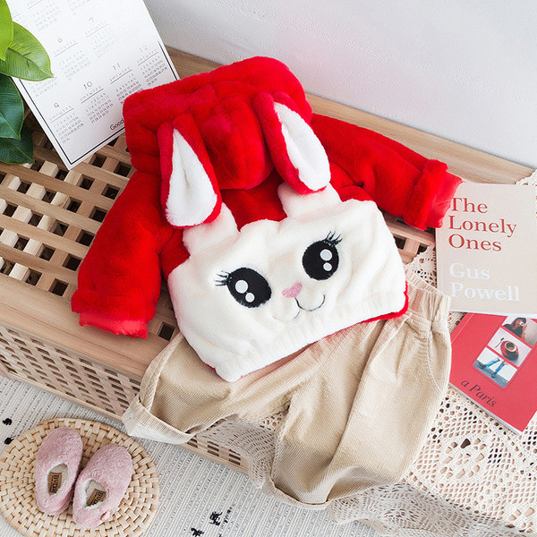 Μοντέρνο παιδικό μπουφάν για κορίτσια με τρισδιάστατο στοιχείο - πολλά χρώματα