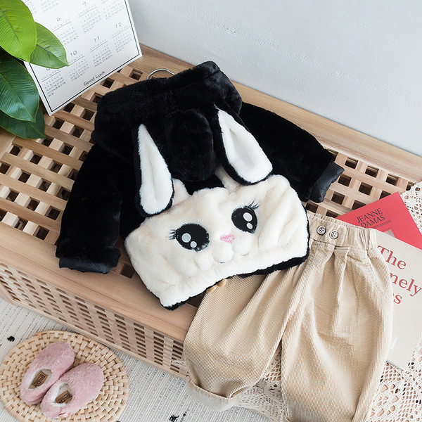 Μοντέρνο παιδικό μπουφάν για κορίτσια με τρισδιάστατο στοιχείο - πολλά χρώματα