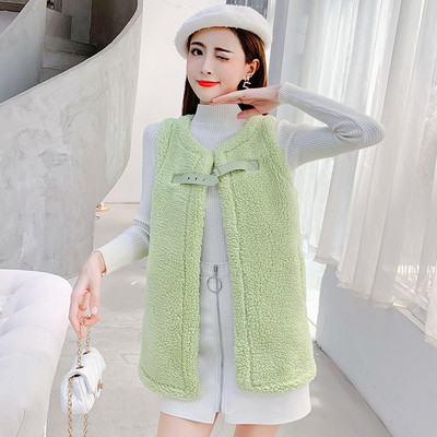 Modern női hosszú mellény két színben