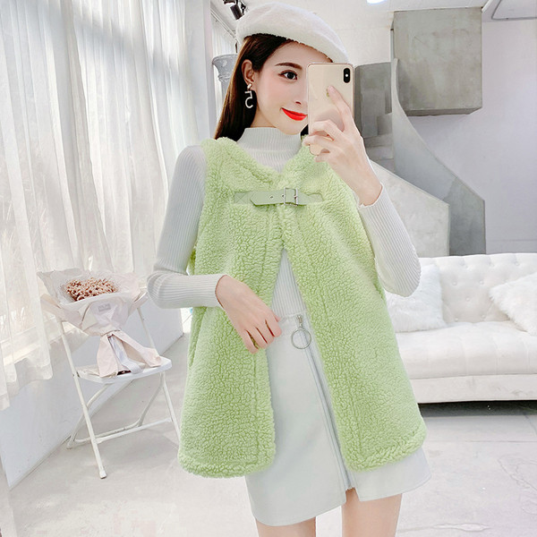 Modern női hosszú mellény két színben