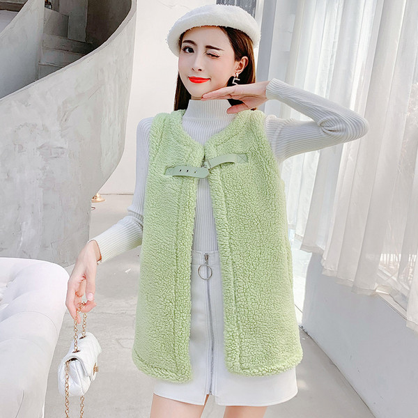 Modern női hosszú mellény két színben