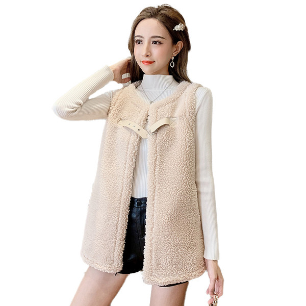 Modern női hosszú mellény két színben