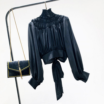 Stílusos női ing szalaggal, négy színben