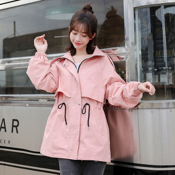 Modern női vékony hosszú kabát három színben