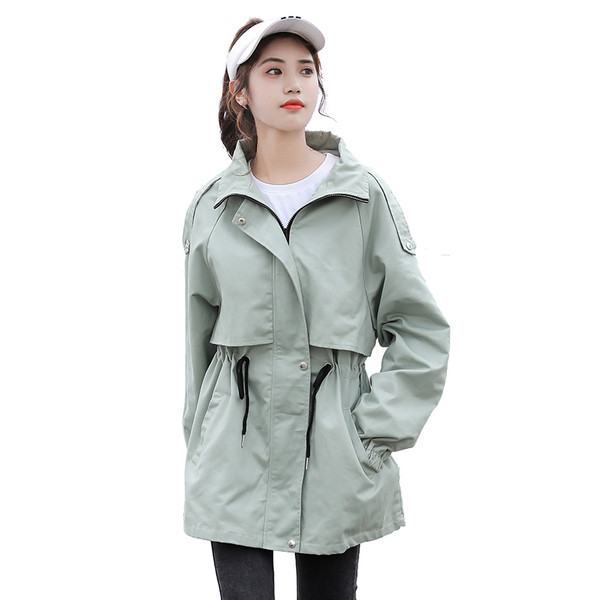 Modern női vékony hosszú kabát három színben