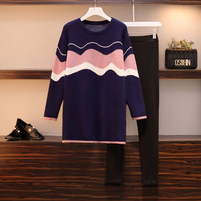 Set casual pentru femei care include un pulover lung și jambiere de până la 5XL