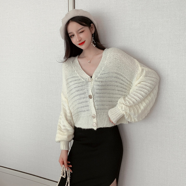 Lezser női kardigán három színben, spitz nyakkivágással