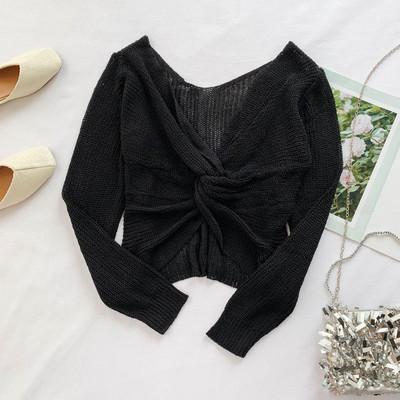 carouri dama tricotate cu decolteu in V in mai multe culori