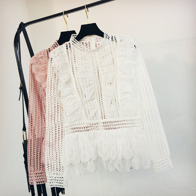 Női csipkeblúz sárga, rózsaszín és fehér színben