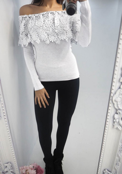 Modern női blúz ejtett ujjakkal, virágos motívummal több színben