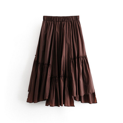 Hosszú aszimmetrikus szoknya magas elasztikus derékkal