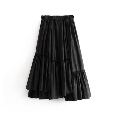 Hosszú aszimmetrikus szoknya magas elasztikus derékkal