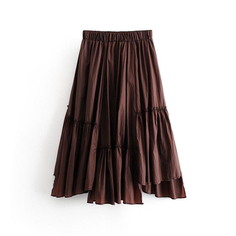 Hosszú aszimmetrikus szoknya magas elasztikus derékkal