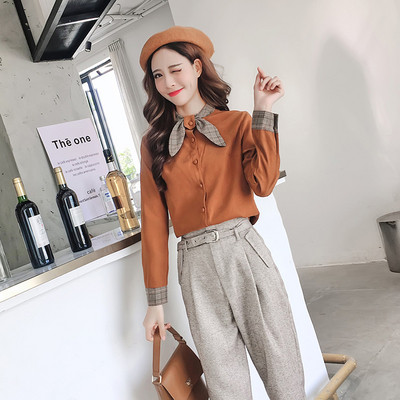 Set de cămașă și pantaloni de damă modern în două culori