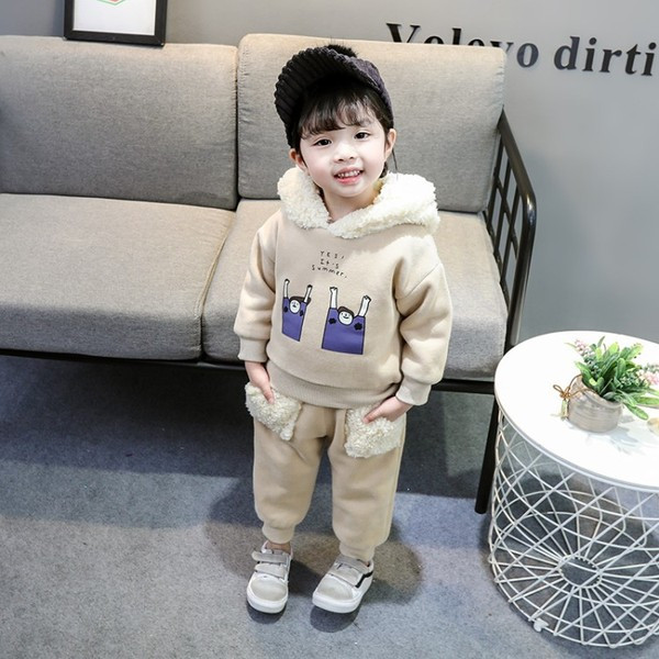 Modern gyerekszett lányoknak, két részből álló bézs és piros színben