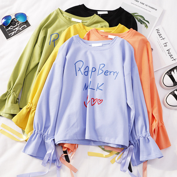 Bluza de dama in mai multe culori cu inscriptii si cravate