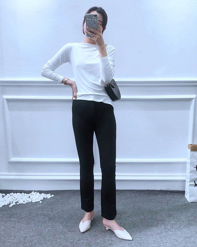 Női fekete nadrág, magas derekú Charleston típusú