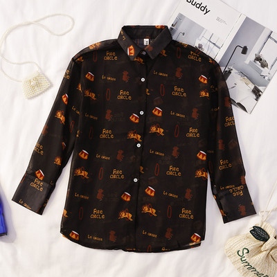 Modern női ing három színben, rátéttel és klasszikus gallérral