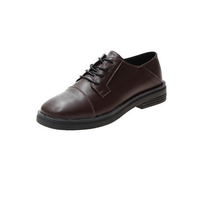 Pantofi casual dama cu sireturi in negru si maro