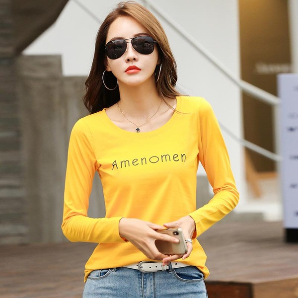 Νέο μοντέλο Casual Γυναικεία μπλούζα με εκτύπωση και O-Neck - Πολλά χρώματα